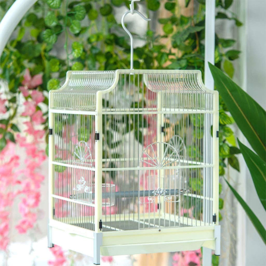 Gabbia per uccelli da viaggio, gabbia per pappagalli, regalo per gli amanti degli uccelli, gabbia per pappagalli in acciaio inossidabile, nido per piccioni squisito da appendere alla casa, piccola ca