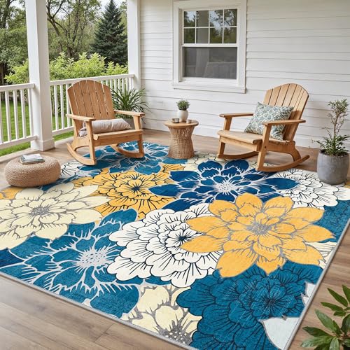 GENIMO 8x10 Washable Patio Rug