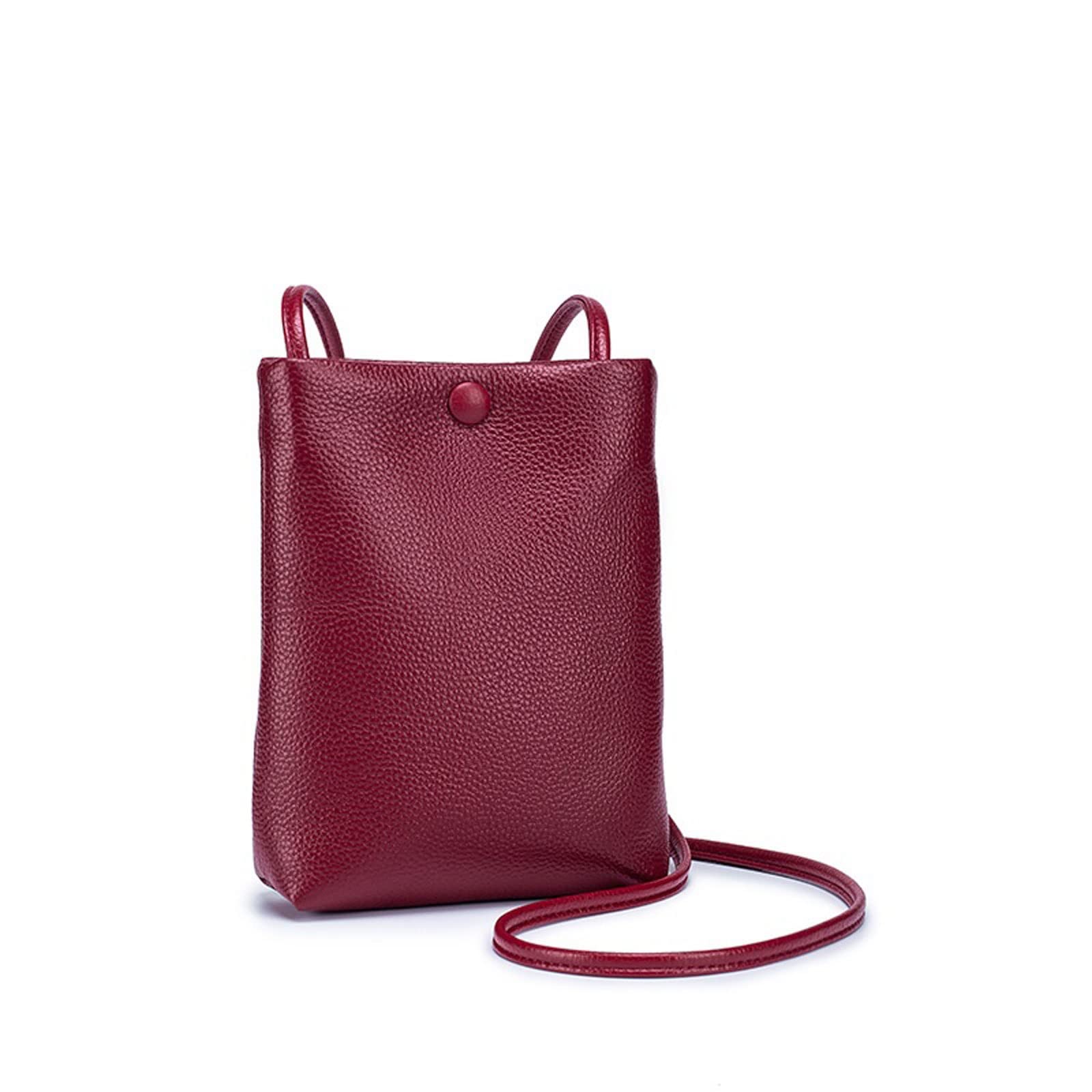 Torebki torby na ramię DamskieSkórzane torebki damskie Duża pojemność torby na ramię Kieszonka na telefon Etui na karty Torba typu crossbody (Czerwona)