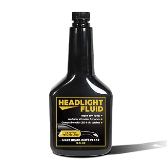 High Performance Headlight Fluid - Humorous Gag Gift | for All Makes & Models | Car Guy Gift | Compatible with LED, Halogen & Tiki Torches | 16 FL oz Empty Bottle