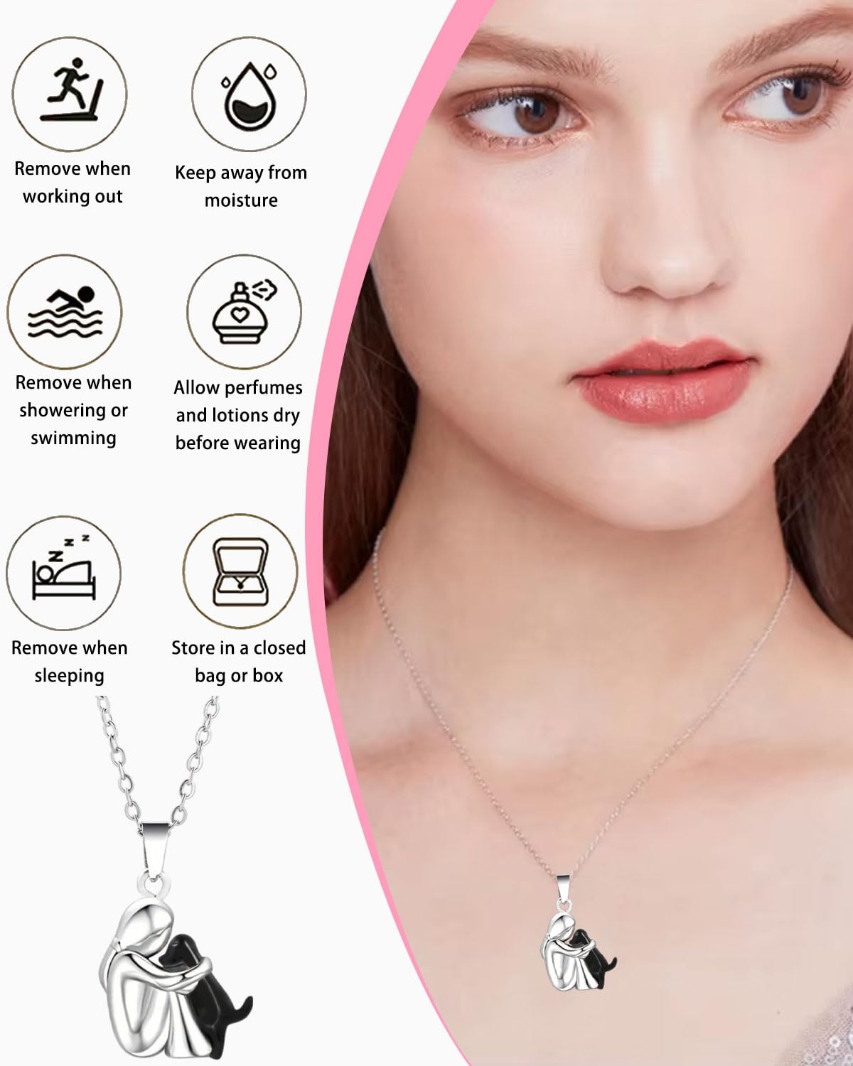Collana Ciondolo Donna Con Cane - Gioiello In Confezione Regalo