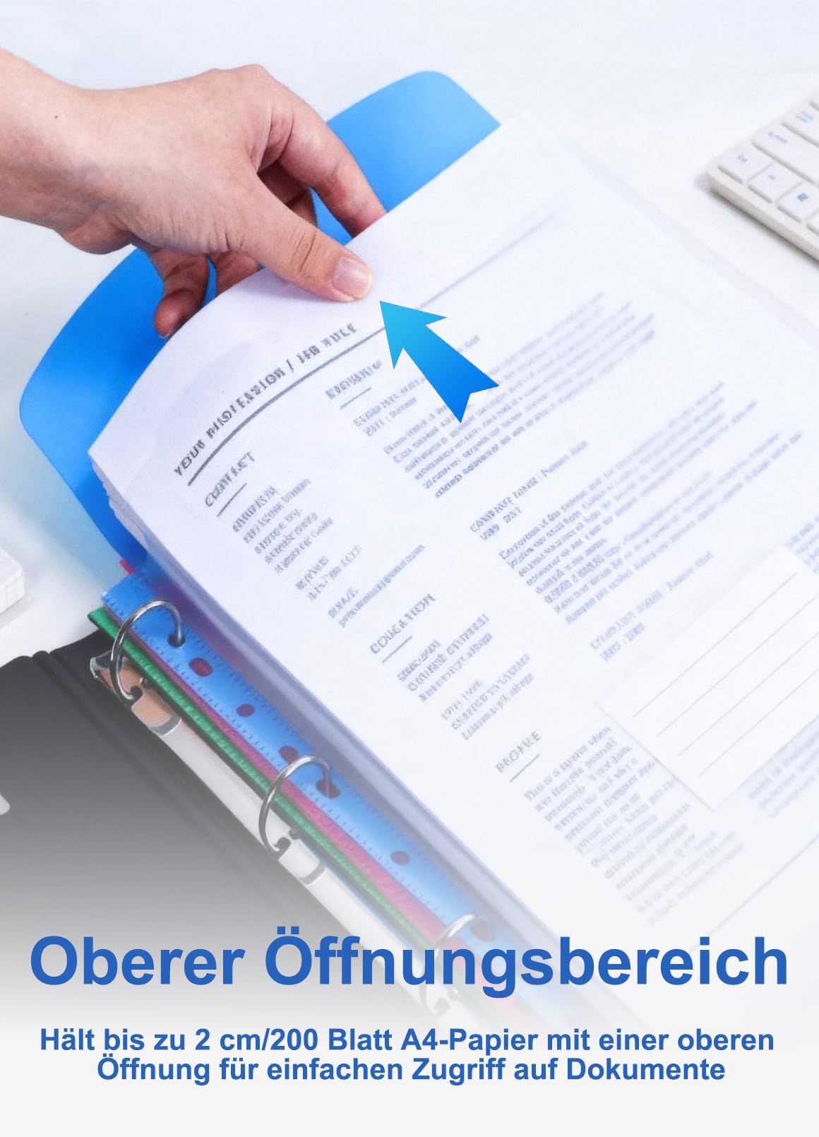 Lot de 12 porte-documents A4 à ranger - Transparent - 6 couleurs - Format A4 - Avec 11 bords perforés et fermeture - Pour l'organisation (12 Lot de 12 porte-documents A4 à ranger - Transparent - 6 couleurs - Format A4 - Avec 11 bords perforés et fermeture - Pour l'organisation (12