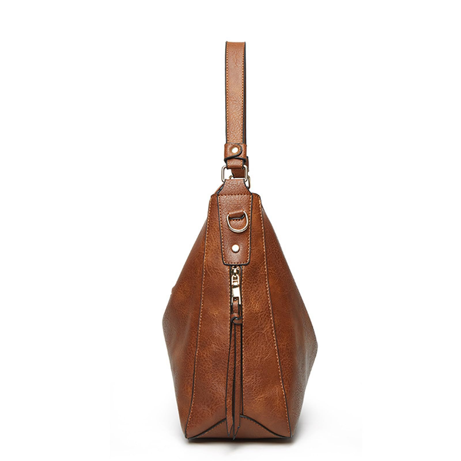 Bolso de hombro retro de piel sintética para mujeres y niñas, bolsos de mano de piel sintética para mujer