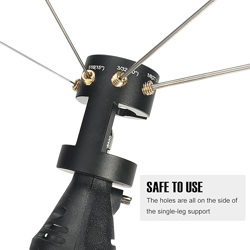 Miniatura 3 de STONEWELDER - Afilador de electrodos de tungsteno para soldadura TIG, diseño de una sola columna con ranura de corte, 4 tornillos de cobre, agujeros