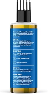 Botanic Hearth 100% Pure Rosemary & Castor Oil for Hair Growth | Stimulates Growth, Boosts Thickness, and Nourishes Scalp | 150 ml