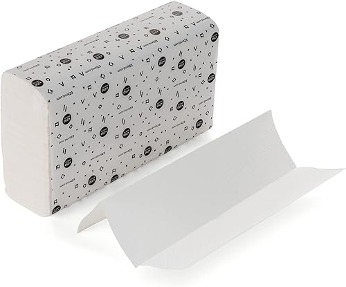 Miniatura 2 de EZbrnd Papel de toalla de mano reciclado prémium de 1 capa, certificado FSC, 250 hojas x 12 unidades, P1F3L-EZ
