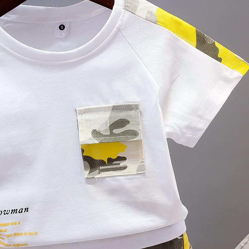 Image of Bold N Elegant Unisex Kid Cotton Solid Playful Happy Face Print Half Sleeve T-Shirt & Denim Shorts Summer Clothing Set