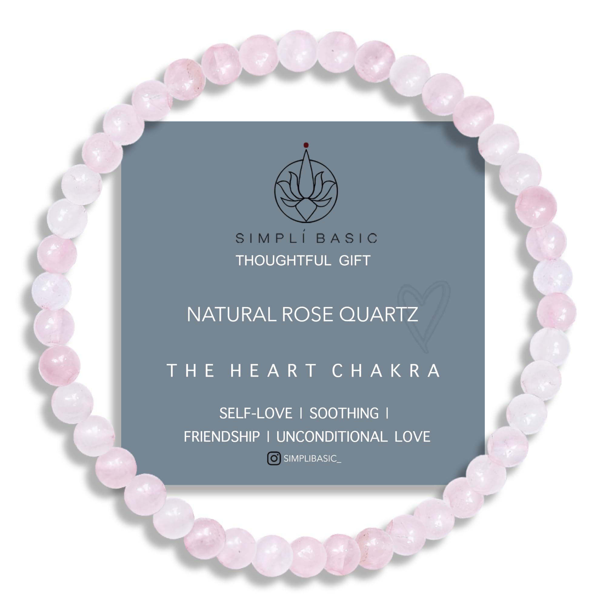 Natural Healing Gemstone Bracelet 4mm Beads, Womens & Mens, Inc Gift Box — view 16