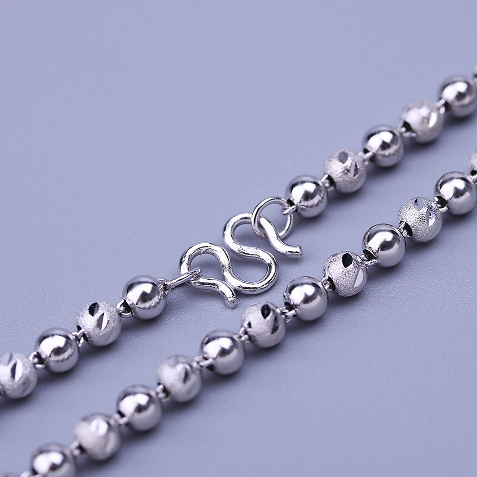 Collanine Donna Moda,Catenina Donna 40-45 cm Catena 4mm Catena Sfere Collana in Argento 925 Donna Catena Collana Donna Argento