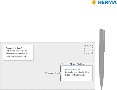 Herma Premium Laser Label A4 100 70x37 White