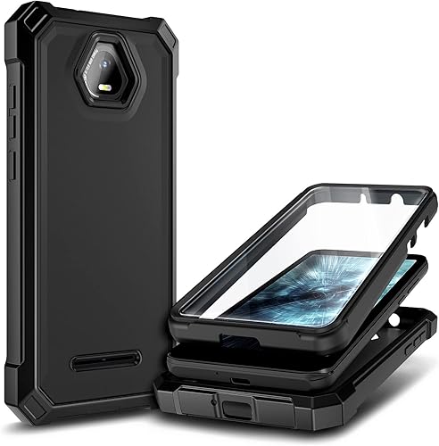 NZND Funda compatible con Schok Volt SV55 con protector de pantalla integrado, cubierta protectora de cuerpo completo a prueba de golpes, resistente