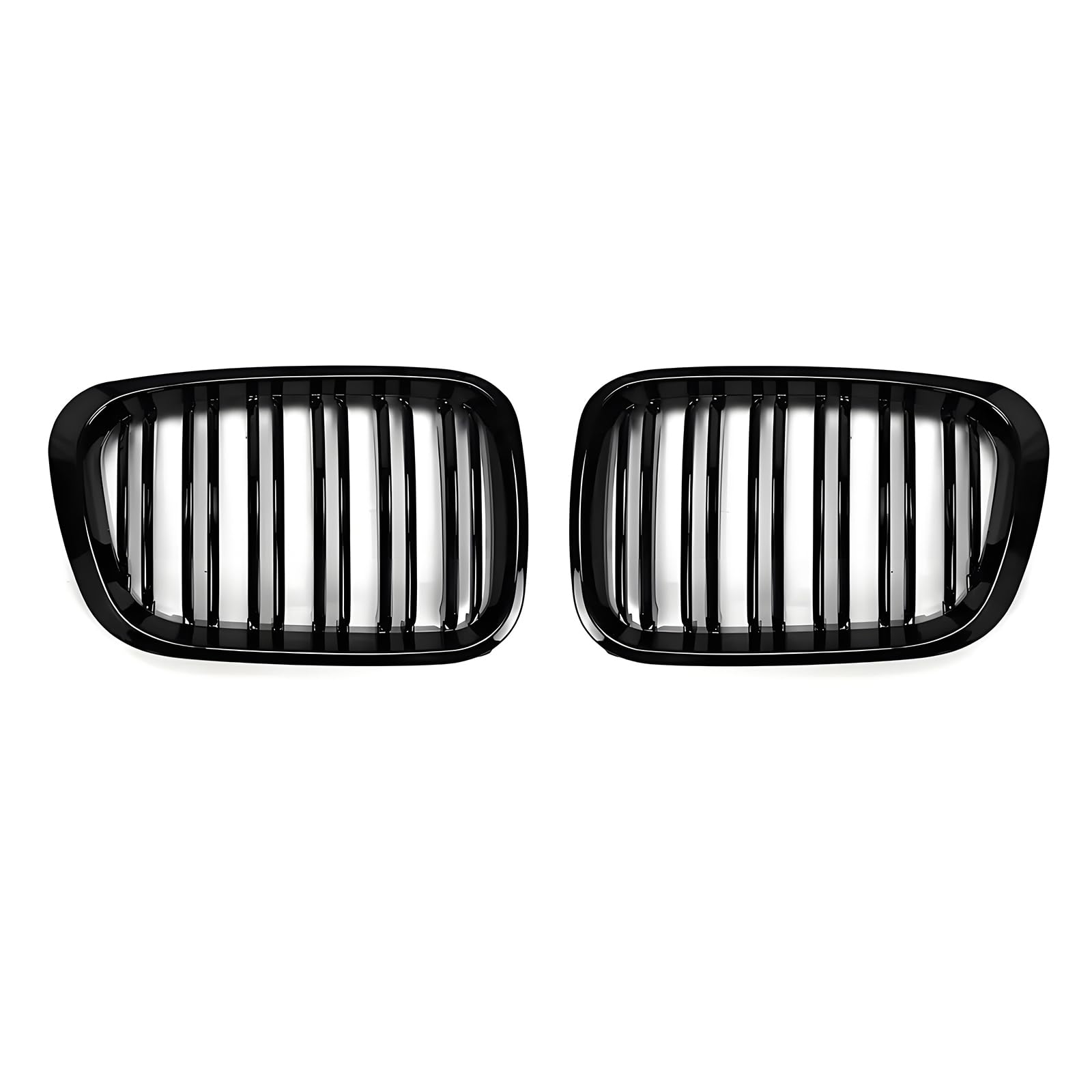 Calandre noire E46 pour Grille BMW Série 3 E46 4D 1998-2001 PRE Facelift Calandre sport brillant noir double pont(ne convient pas pour 2 portes)(For 3er E46 4D 1998-2001 PRE)