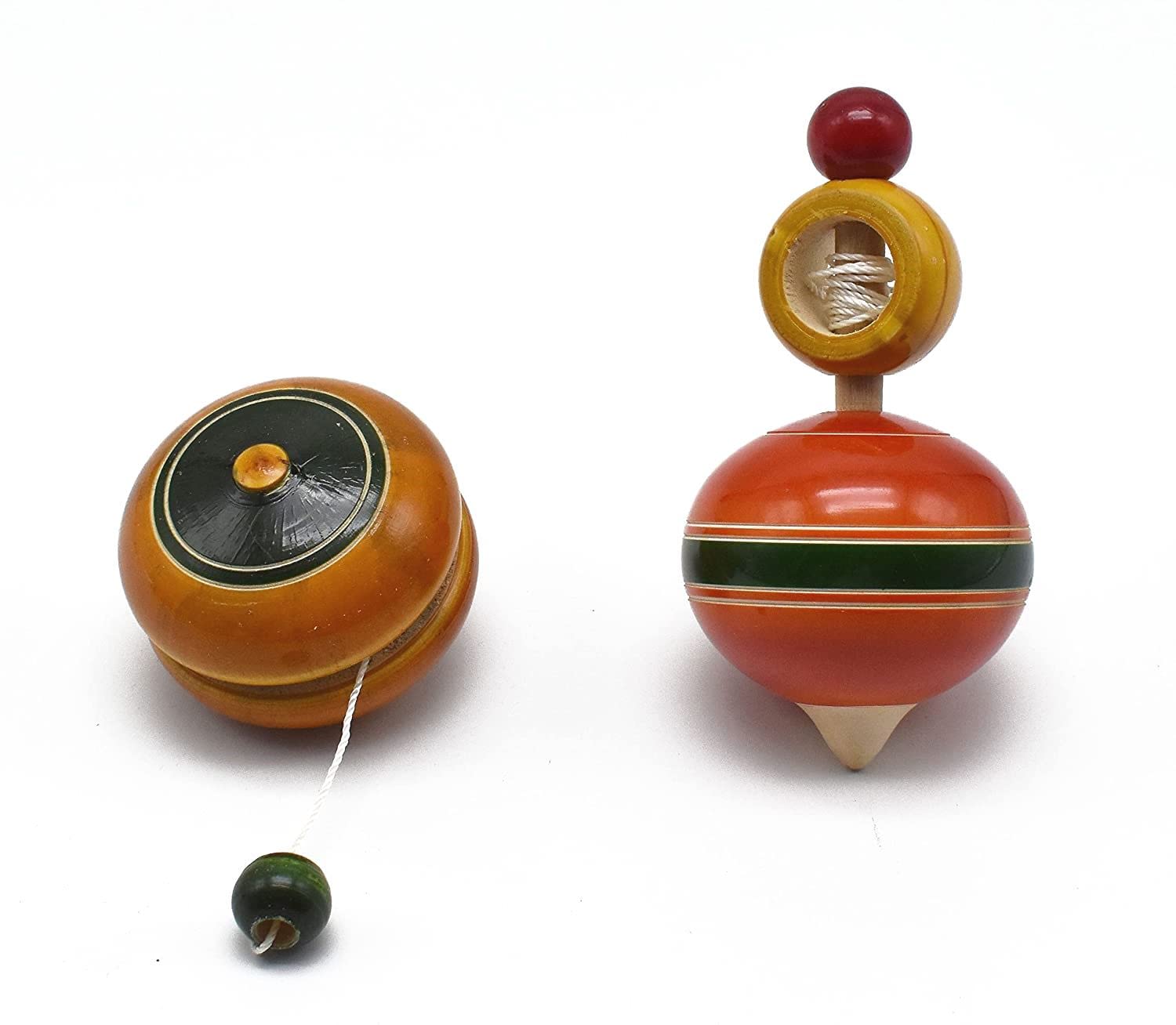 Channapatna Toys Wooden Yo-Yo and Spinning Top Combo Toys for Kids (3 Years+) - Lattu Spinning Toy Wood - Set of 2 - Multicolor -Curiosity & Fine Motor Skills (B09WJH7M7N) Amazon Price History, Amazon Price Tracker