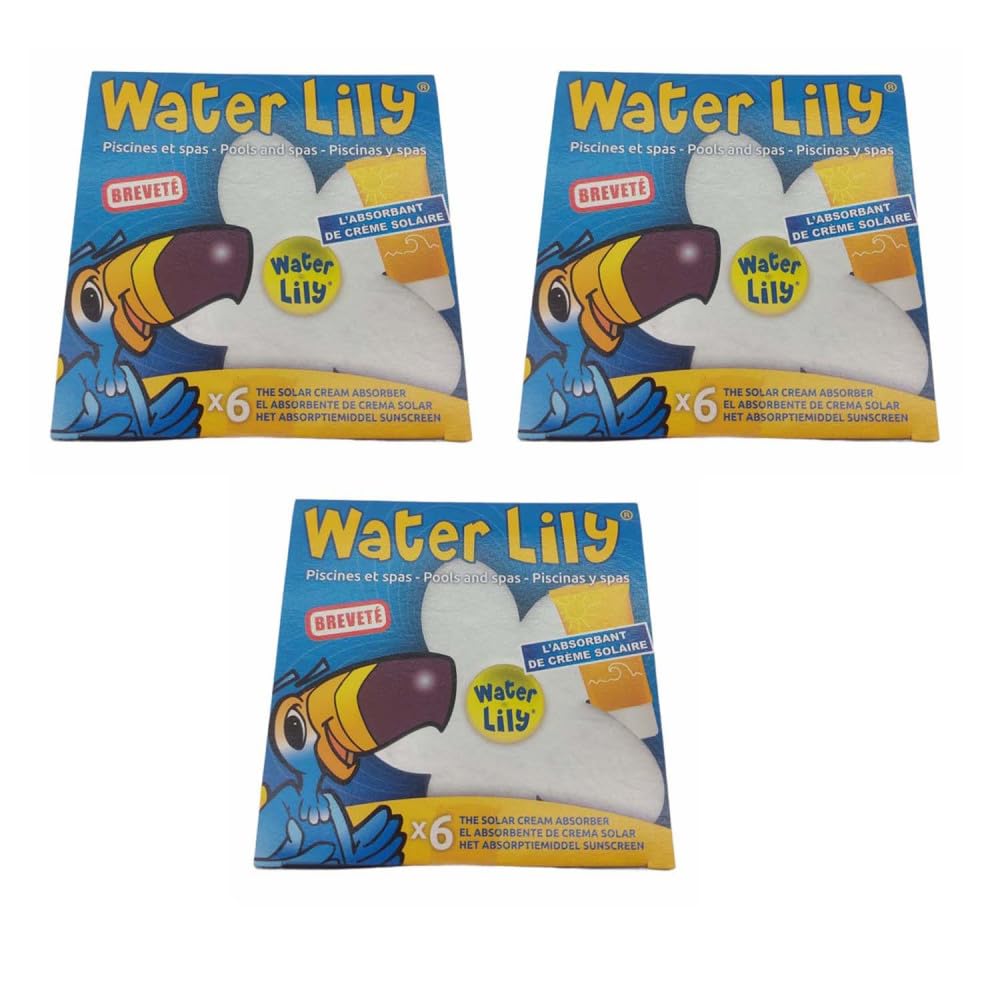 Lot de 18 fleurs absorbantes Water Lily pour piscine, jacuzzi & spa