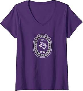 Women's Stephen F. Austin State Lumberjacks Retro Crest Seal V-Neck T-Shirt