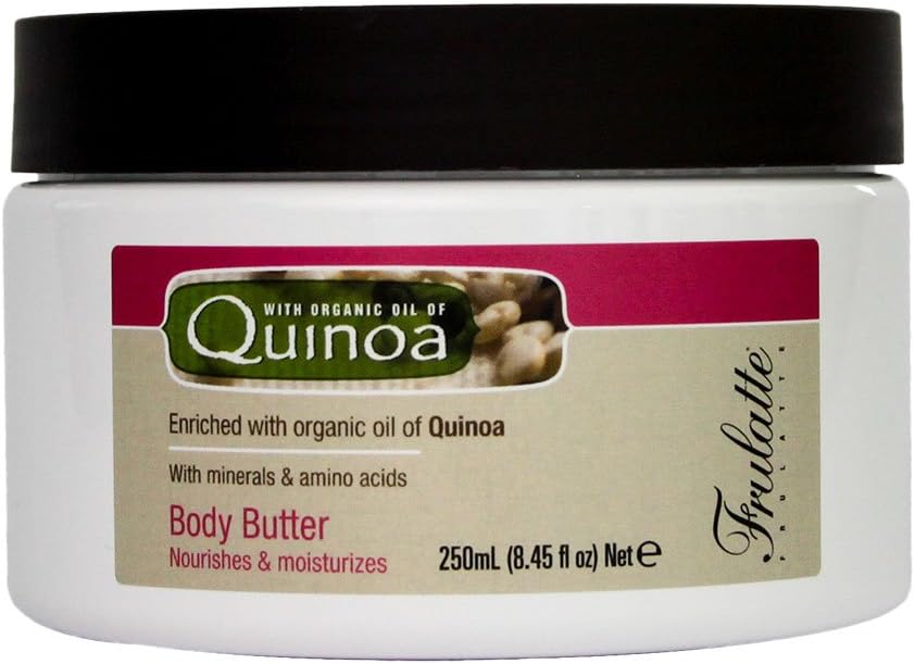 Quinoa Nourishing and Moisturizing Body Butter By Frulatte Enriched with Organic Quinoa Oil (8.45 Fluid Ounce)
