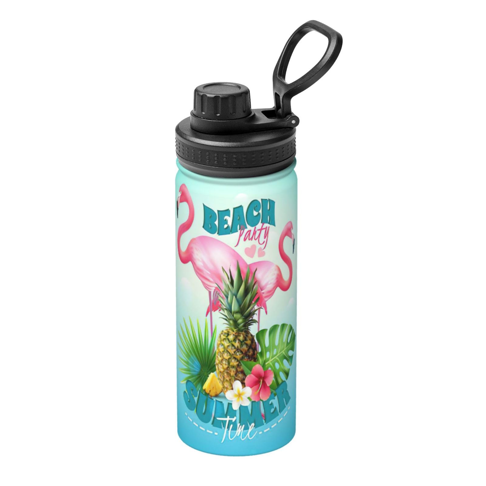 Kfjghhl Insulated Stainless Tropical Flamingo Steel Water Bottle For Sport Gym Travel Leak Camping Hiking Hydration