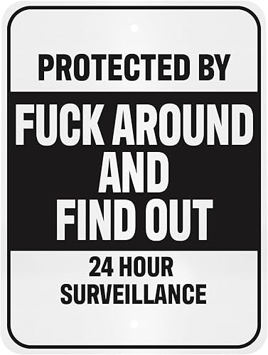 JennyGems Fuck Around and Find Out Yard Sign, FAFO, divertida decoración de cueva de hombre de garaje, regalos de humor sarcástico, 9 x 12 pulgadas