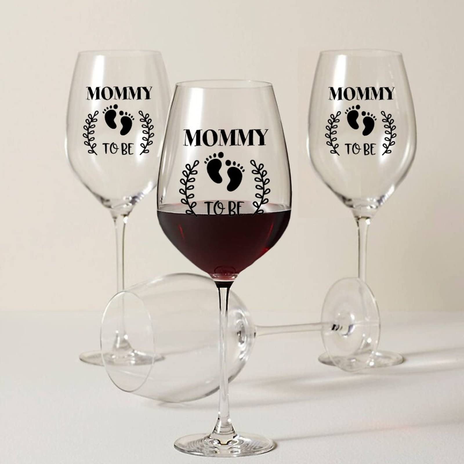 Copas de vino promocionadas a mamá, juego de 2 copas de vino perfectas para uso diario rojo o blanco, regalo único de aniversario de boda o cumpleaños, copas de 17 onzas