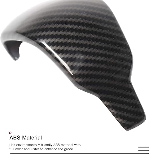 Miniatura 3 de CheroCar Cubierta de la perilla de la palanca de cambios para Jeep Grand Cherokee 2017-2020, accesorios interiores, grano de fibra de carbono, 1