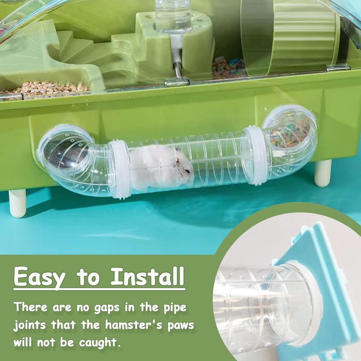 2 kit di tubi per criceto, fai da te, tunnel per criceti, avventura, tubo esterno, collegamento trasparente, per ratto e criceti, accessori per criceti, topo, piccoli animali, sport, expand Space