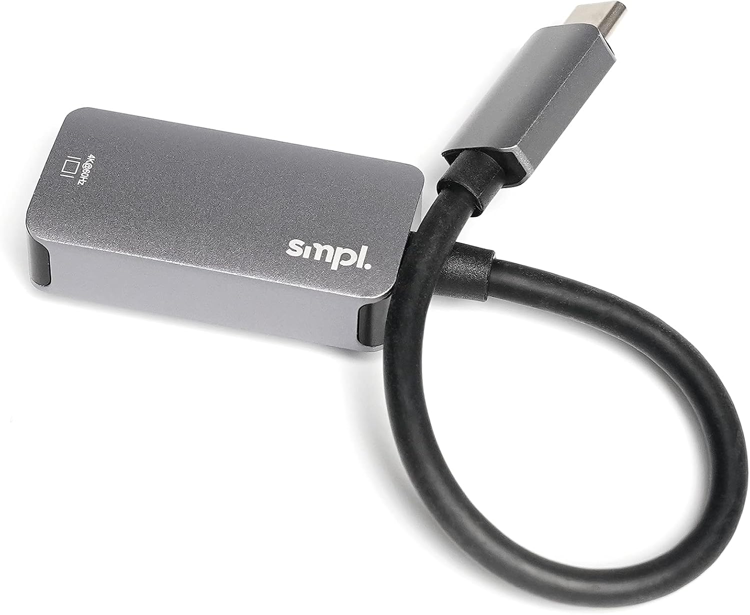 Smpl USB-C to HDMI Adapter, 4K Compatible, Thunderbolt 3, Aluminium Housing, Works with MacBook Pro, Surface Book, Pixelbook