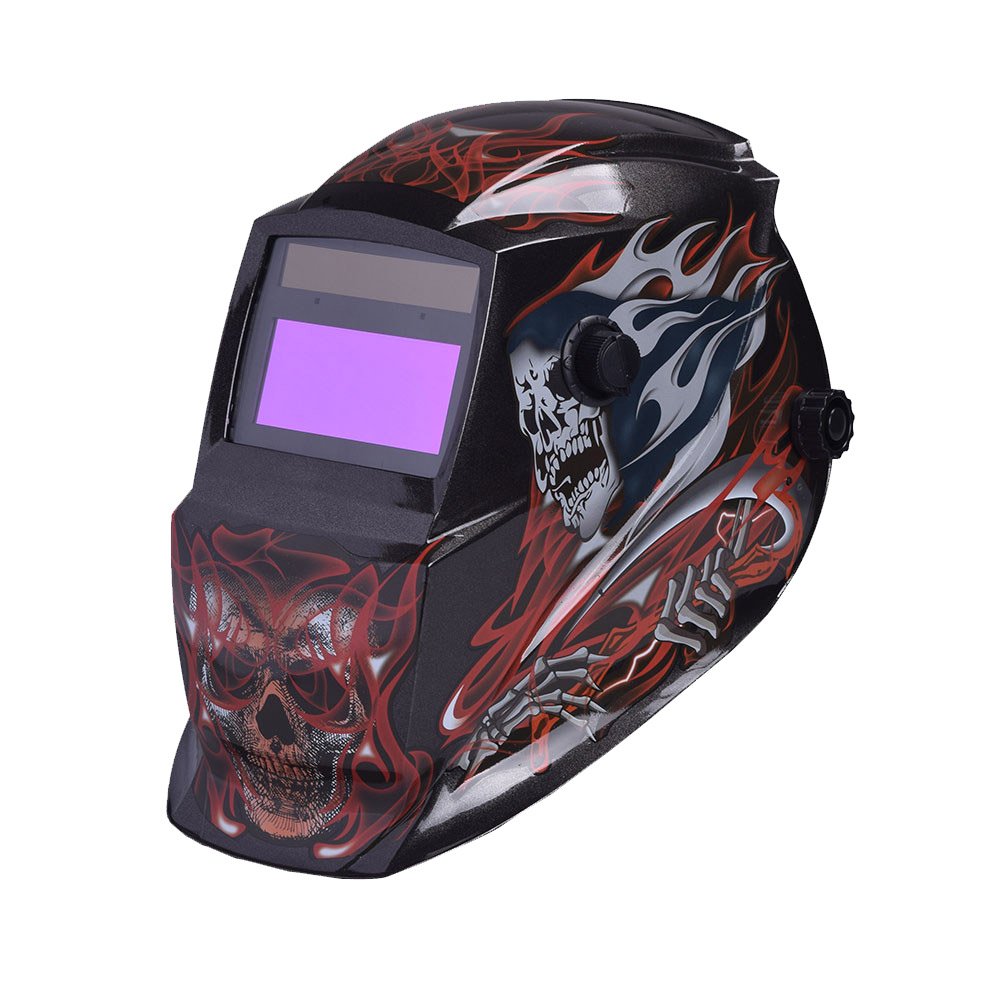 Nuzamas - Casque de soudage à assombrissement automatique à énergie solaire pour coupage au plasma de meulage Arc Tig Mig avec g