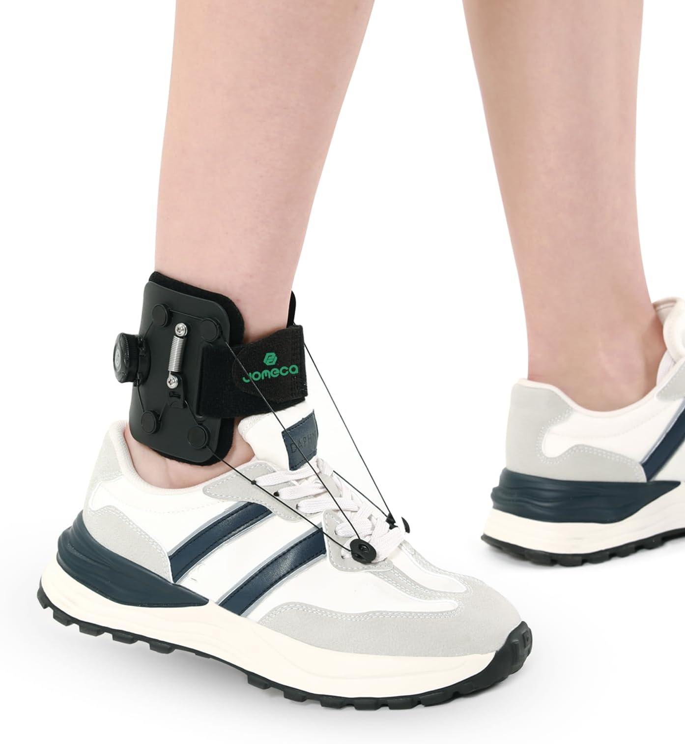 Drop Foot Brace with Dual-Knob Adjust Dorsiflexion AFO Foot Drop Brace for Walking with Shoes Fit Left or Right Foot