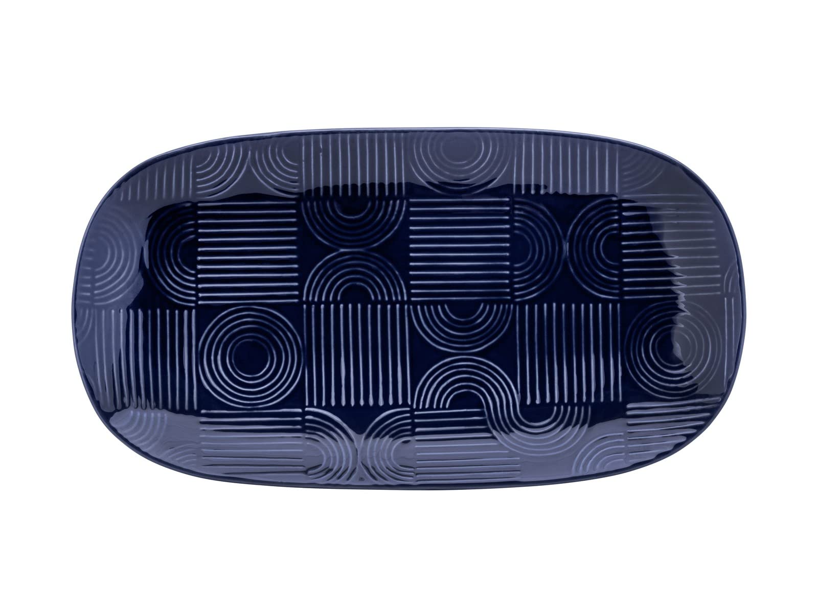 Maxwell & Williams DR0451 Arc - Piatto in ceramica premium blu indaco, in confezione regalo