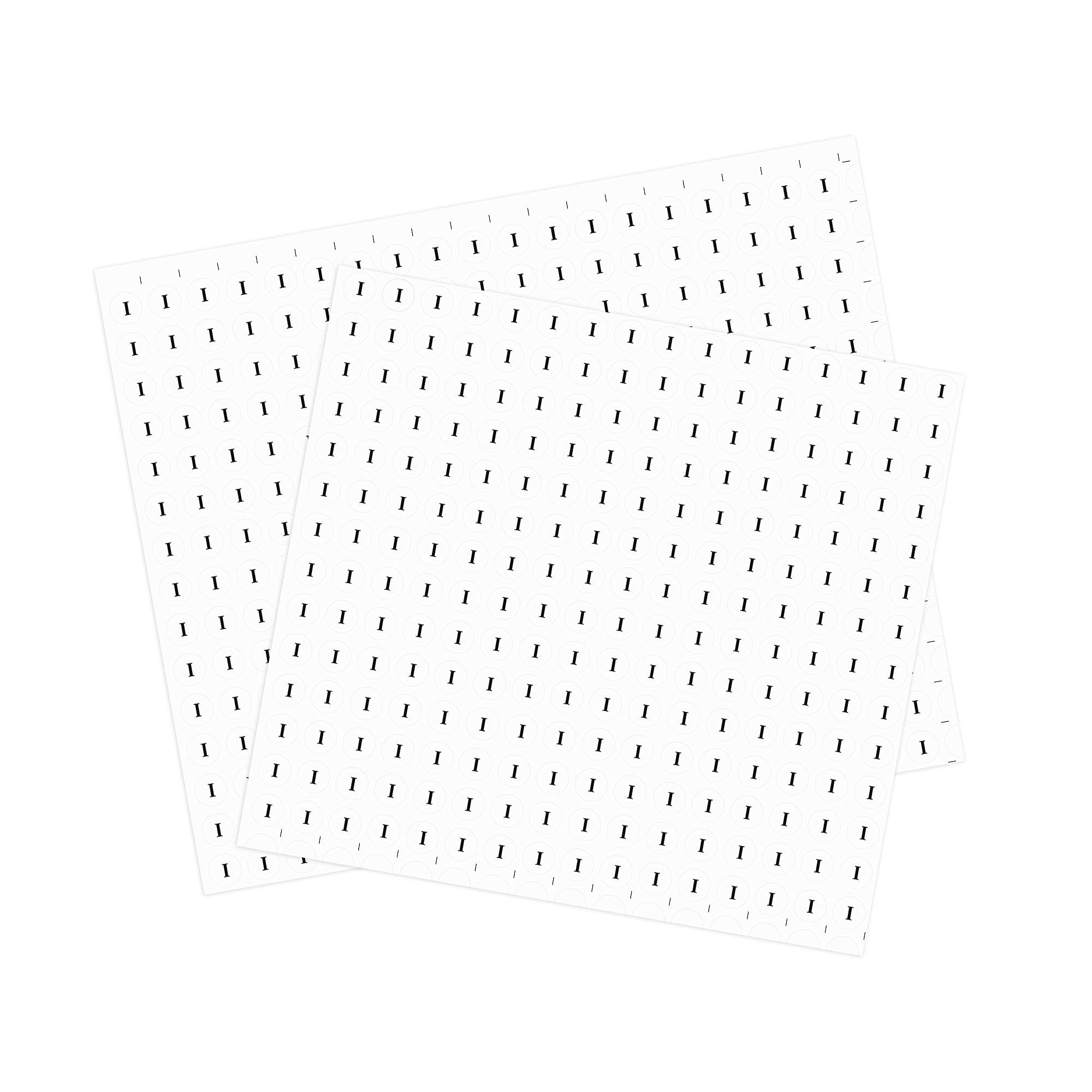 Lettres autocollantes rondes étanches en PVC - Alphabet imperméable pour marquage net