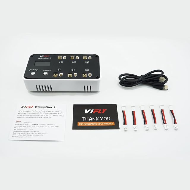 Foto 6 de 6 de VIFLY WhoopStor V3 1S LiPo Cargador y descargador de almacenamiento de batería con pantalla LCD Tiny Whoop…