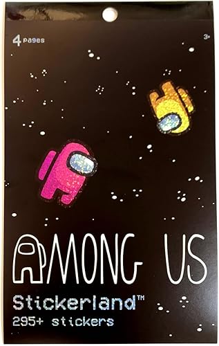 Trends International LLC Paquete de 6 calcomanías de Among Us, incluye 4 hojas, más de 200 calcomanías, personaliza para decorar Among Us Space Crew