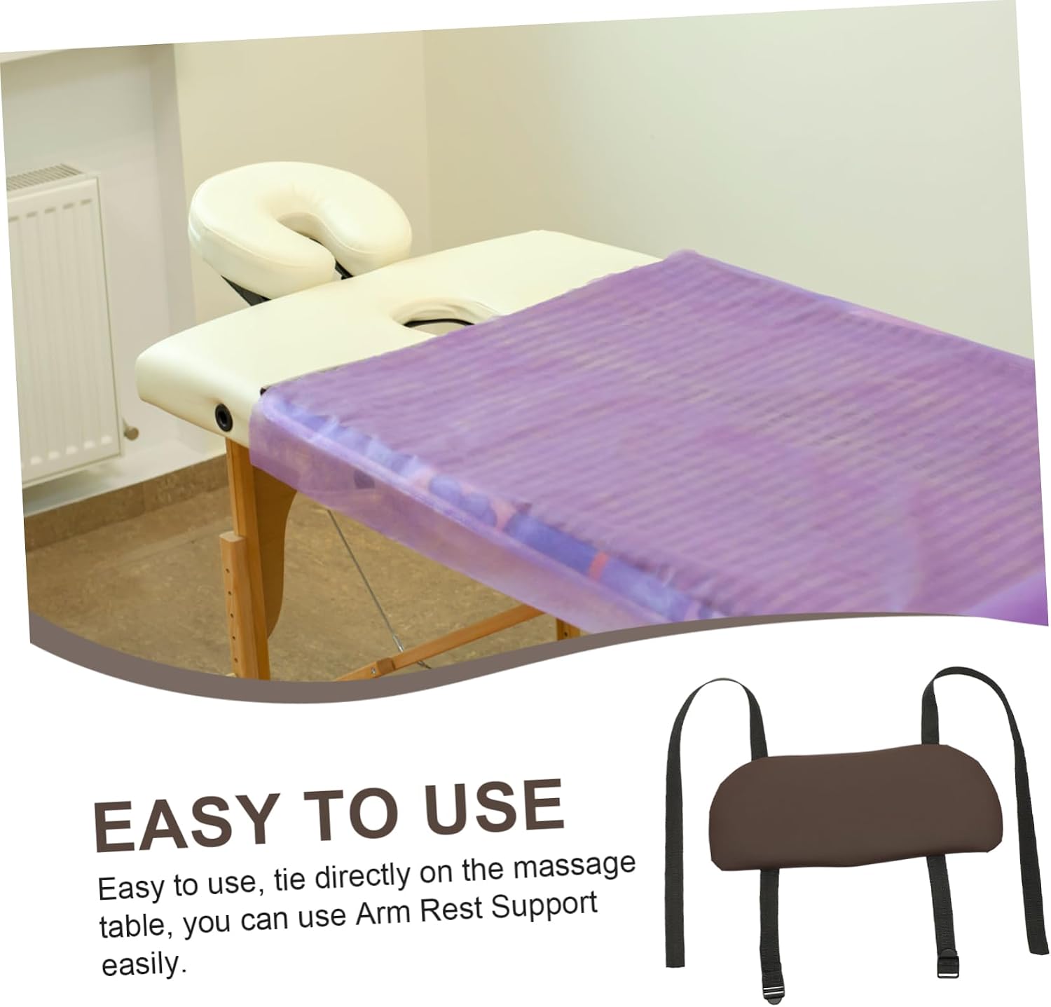 Hanging Armrest Support for Massage Tables Comfortable Pu Sponge Hand Rest Ergonomic Design Spa Accessory for Professionals and Home Use