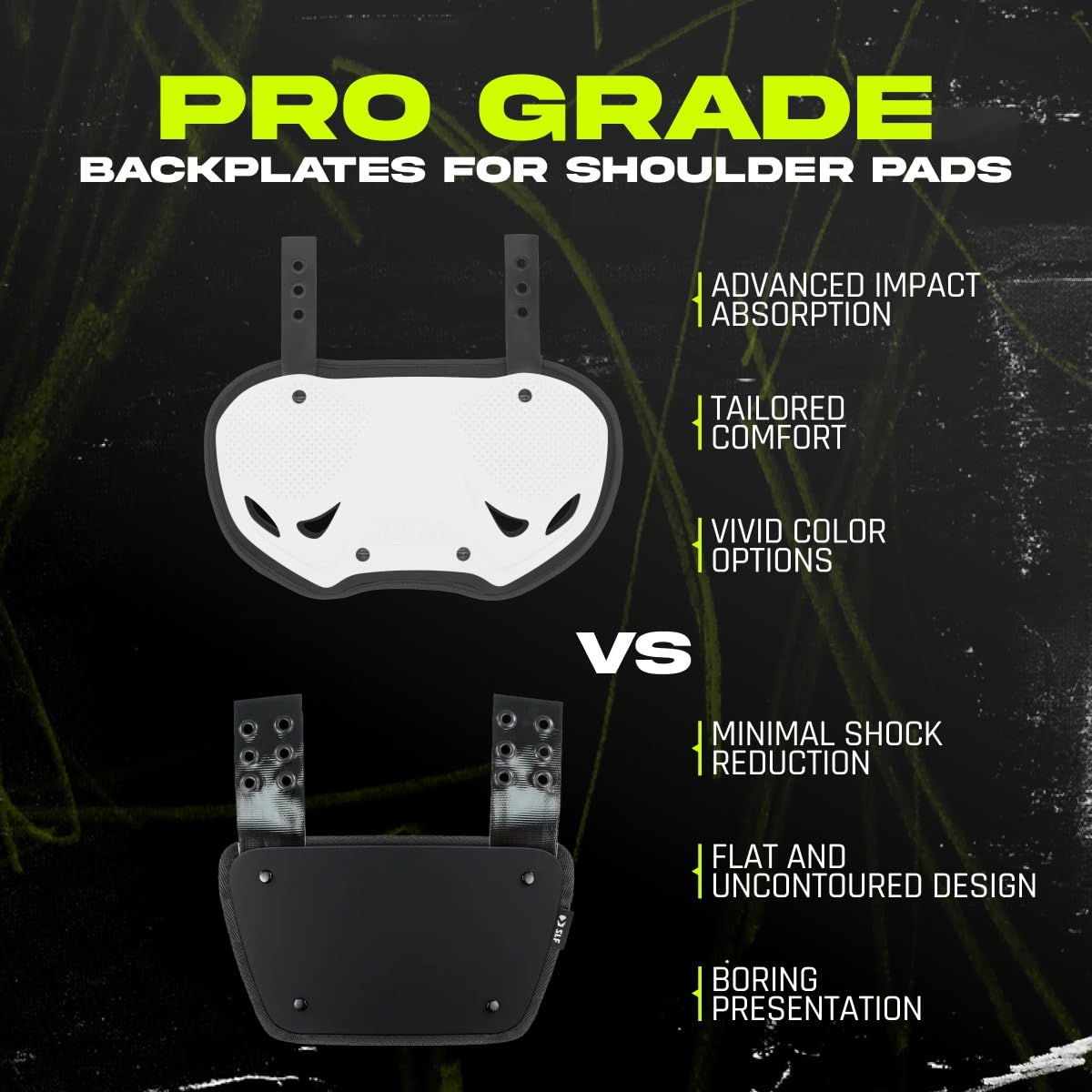 We Ball Sports Football Back Plate, Professional Football Backplates for Shoulder Pads