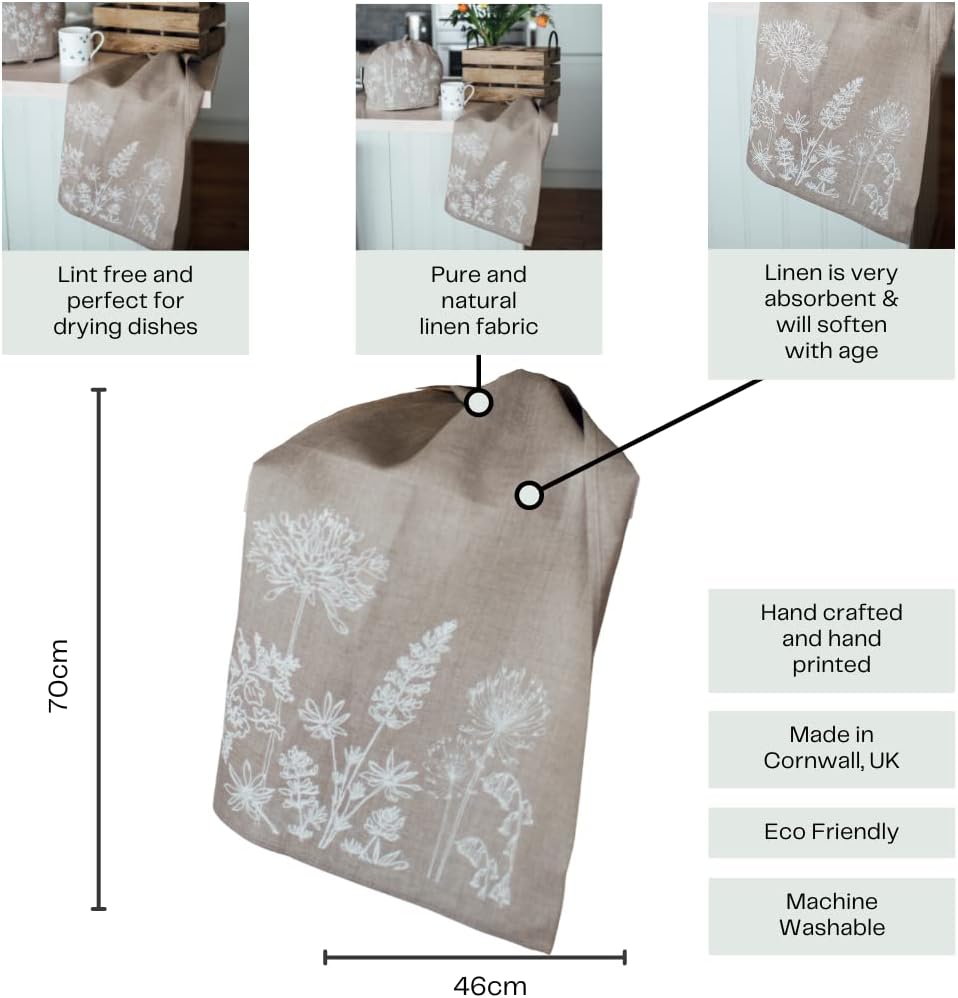 Natural Pure Linen Tea Towel. This beautiful - Image 5
