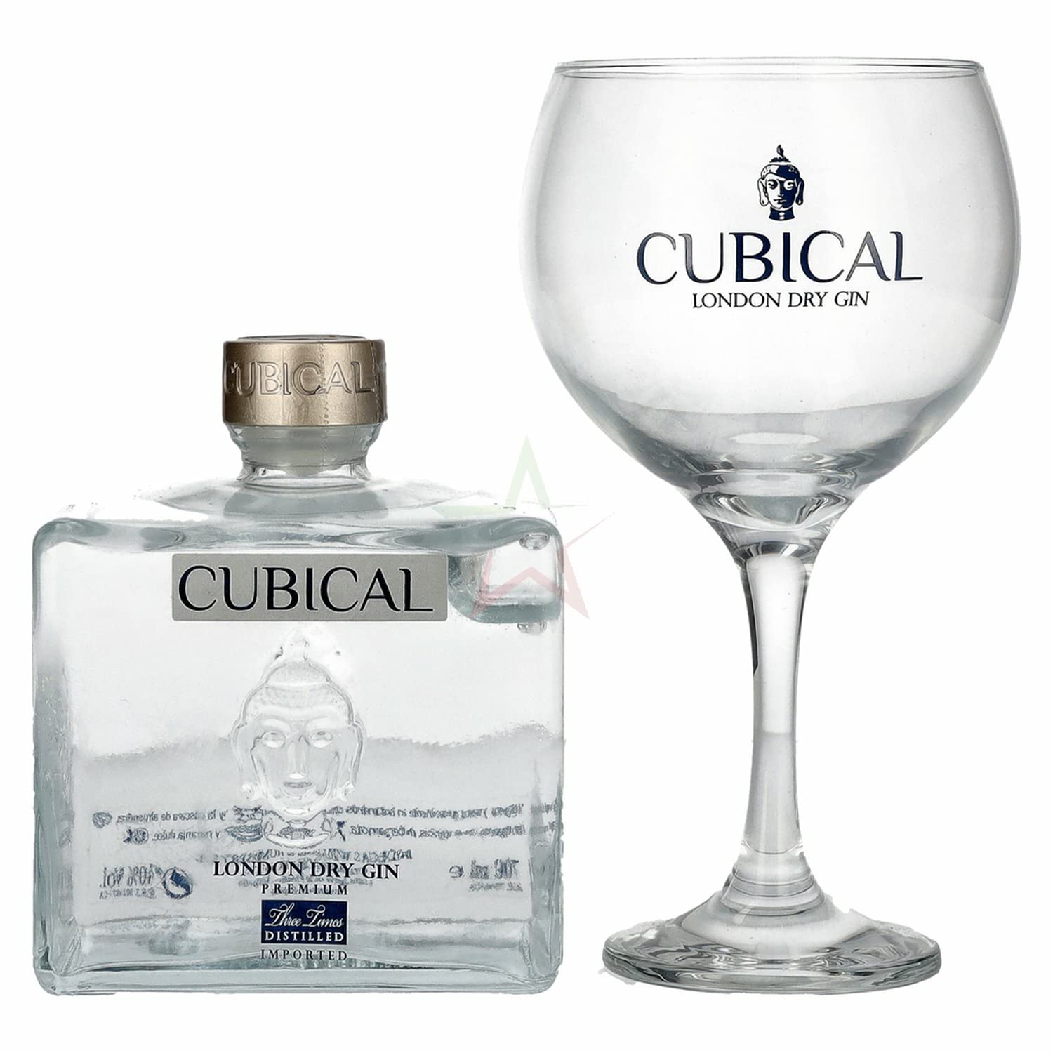 Cubical Premium London Dry Gin mit Glas 40,00% 0,70 Liter
