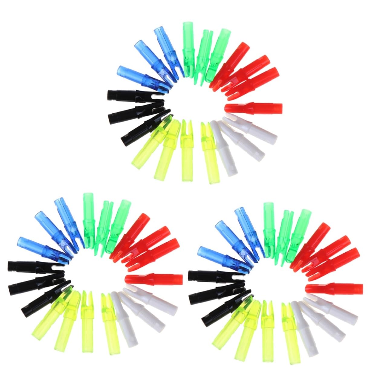 BESPORTBLE 3 Sets 20pcs Clicker Accessory 6.2mm Plastic Arrow Nock Tail Sleeve for Hunting and Practice