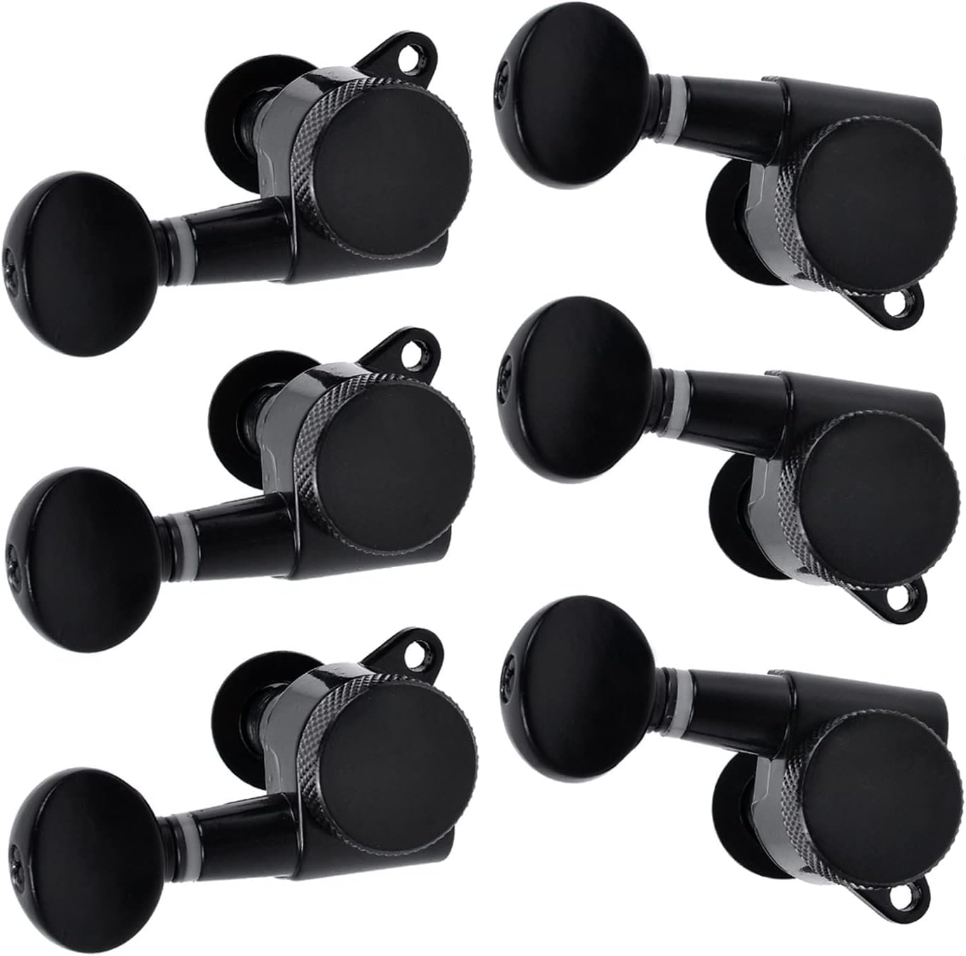 Guitar Locking Tuner 3L3R Black Tuning Peg Machine Head 18:1 for Electric Acoustic Guitar Guitar Peg Replacement Part