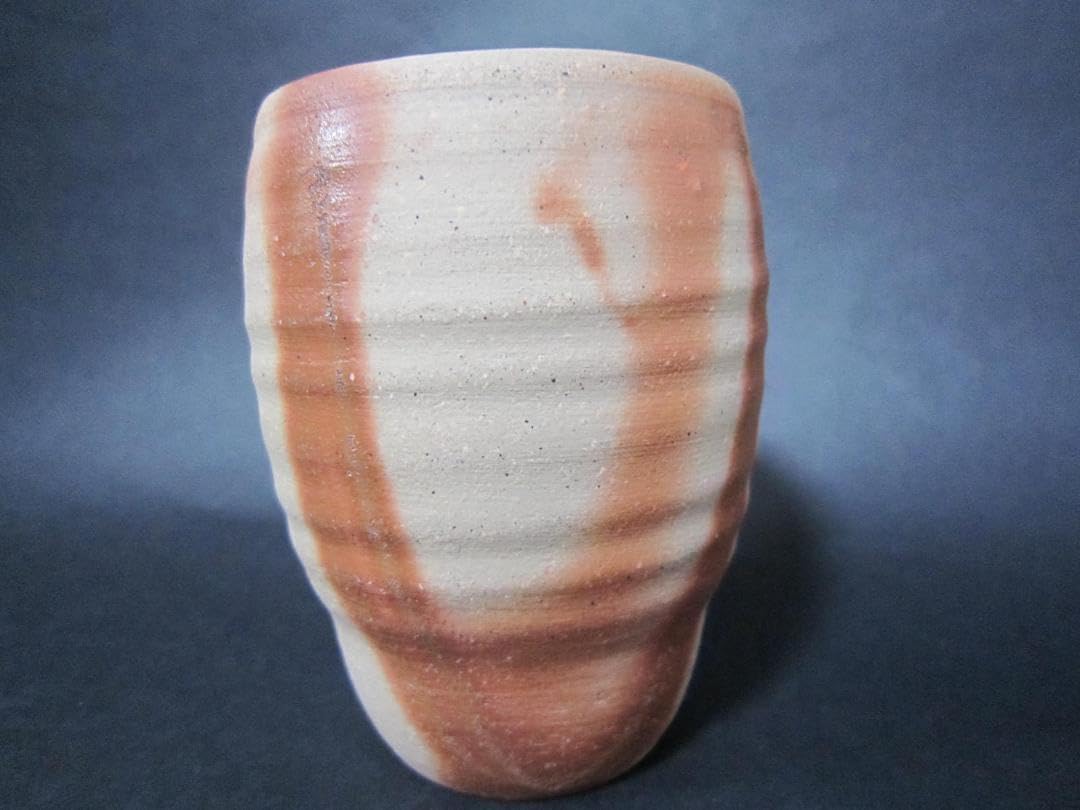 作中川自然坊絵唐津窯変焼酎杯共箱 栞 希少作☆中川自然坊☆絵唐津【窯