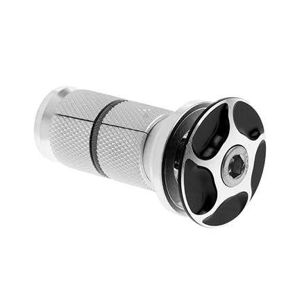 EXCLUZO Aluminum Alloy Bike Headset Top Cap Compressor Expander Plug Headset Black
