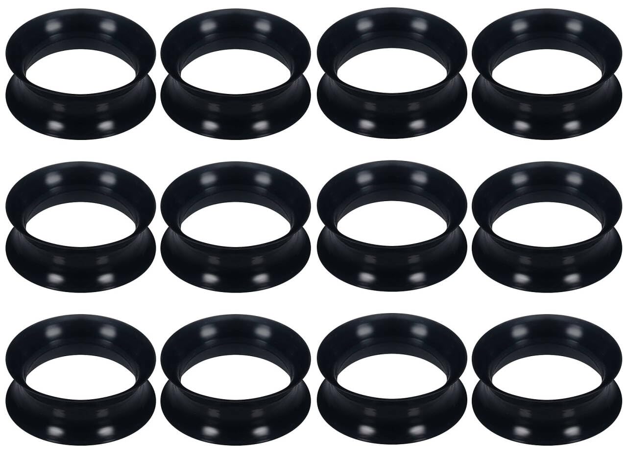 10 g - 50 mm ultra cienkie silikonowe nauszniki zatyczki tunele kolczyki elastyczne ciało czarny biały tunel ekspander rozciąganie miernik earlets wtyczka dla kobiet mężczyzn