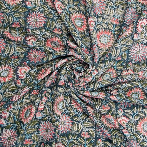 Image of Surajmukhi Flower Cotton Sofa Throw Blanket - Soft, Lightweight, Stylish Floral Pattern for Couch, Bed - Perfect for Home Decor & Cozy Comfort 50X70 Inches (Pack of 1)