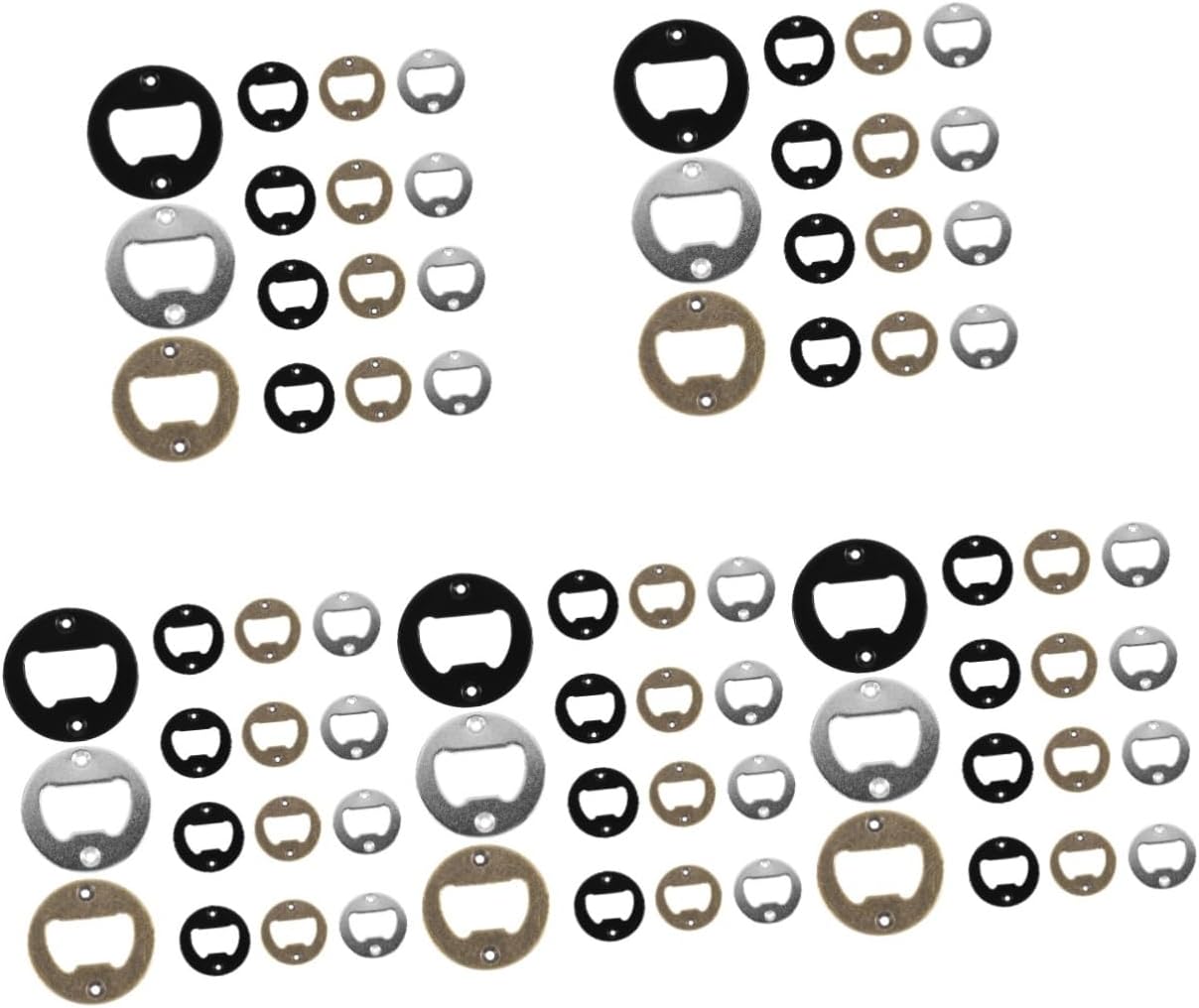 Cabilock 5sets Bottle Opener Insert Kit Supplies for Craft Projects Screws and Screwdriver for Resin and Handle