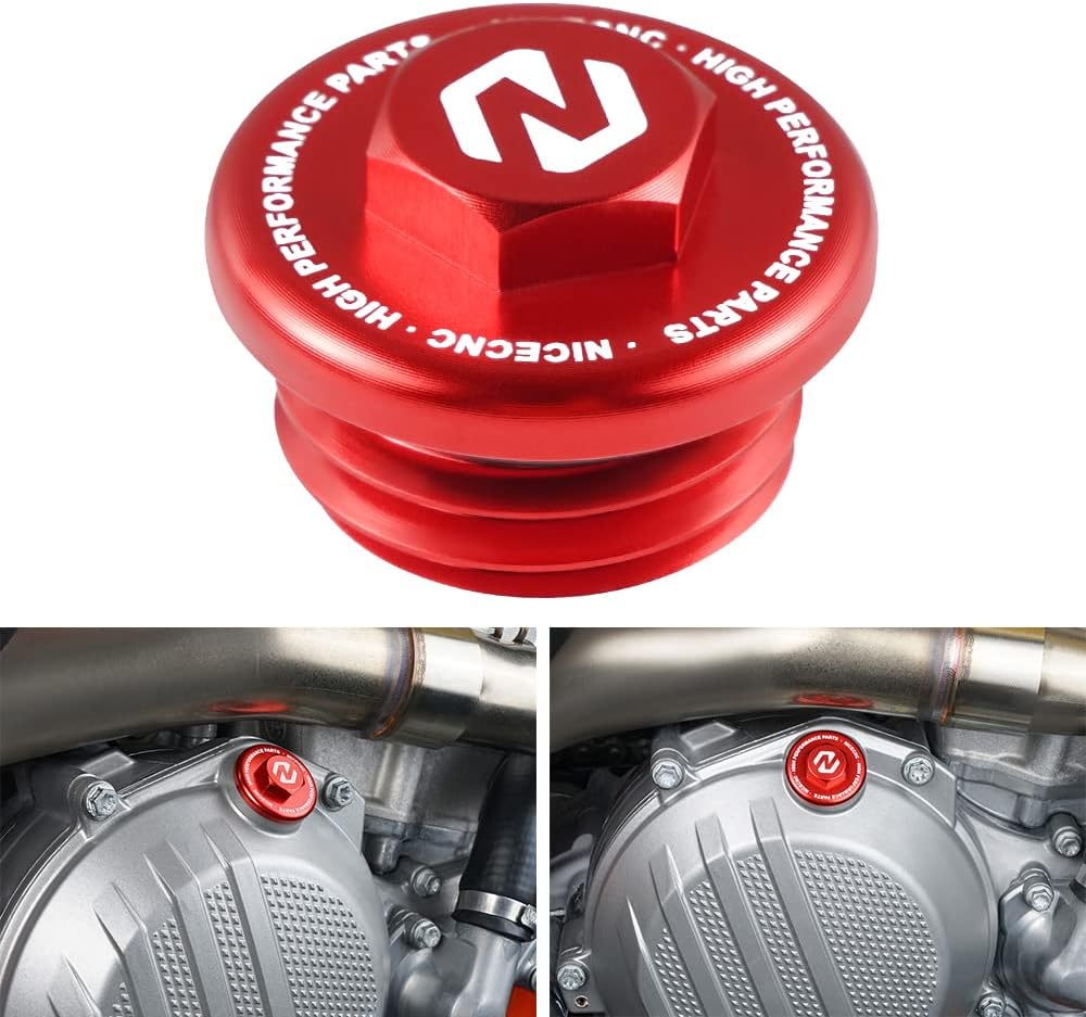 NICECNC Red Oil Filler Cap Plug Compatible with Beta RR 4T 350/390/400/430/480 2010-2024 RR-S 4T 350/390/430/500 2010-2022 See Fitment