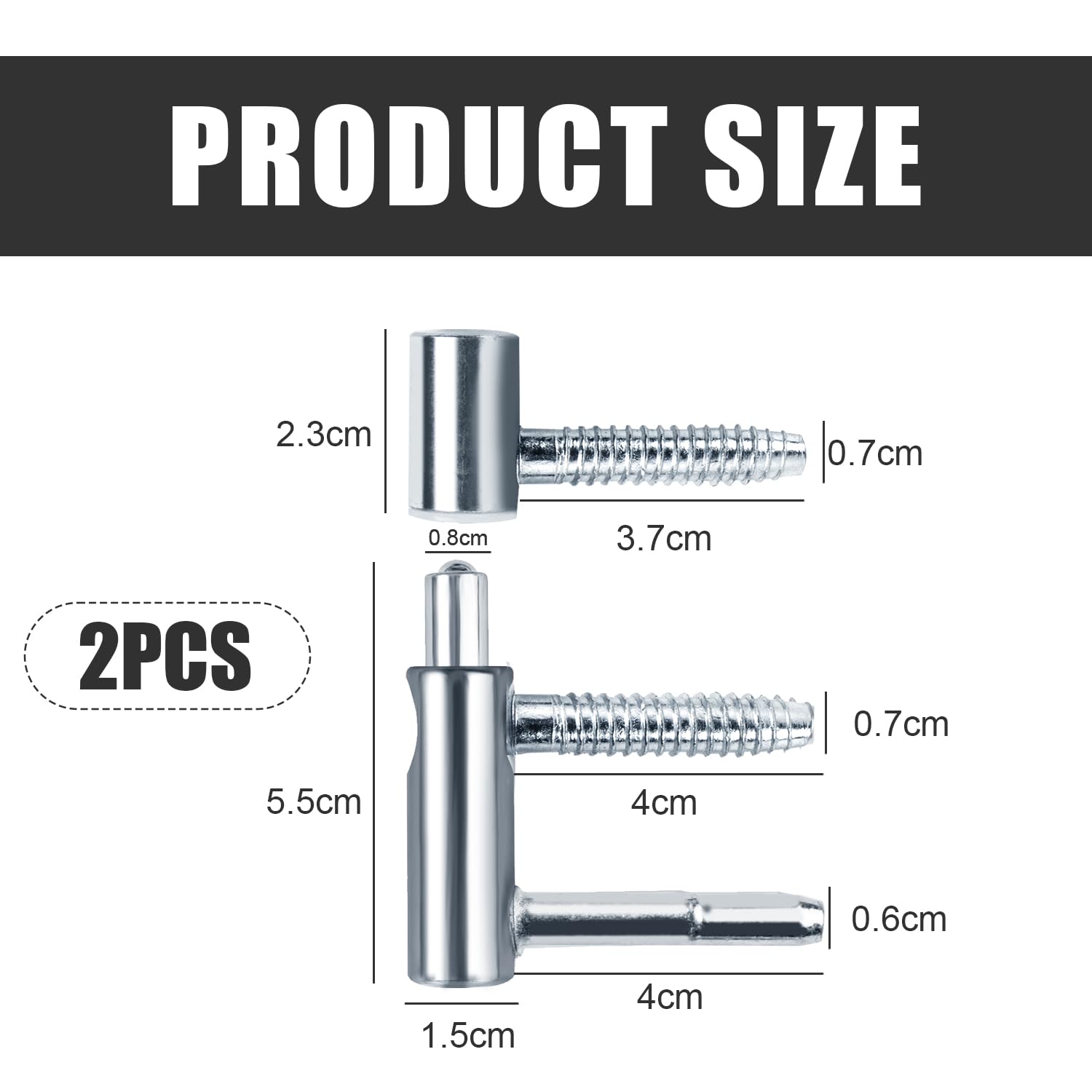 2 Pezzi Derniere per Legno per Decorazione, Cerniere Per Porte Interne Cerniere per Telaio Apecs In Acciaio Zincato, Cerniera Porta da Infilare In Due Pezzi per Legno e da Camera(Argento)