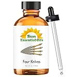 Sun Essential Oils - 4 oz Four Knives Essential Oil Blend with Eucalyptus, Clove, Rosemary, Lemon & Cassia - Spicy Scent for Diffuser, Skin, Candle Making, Cleaning, DIY & More - Dropper Included