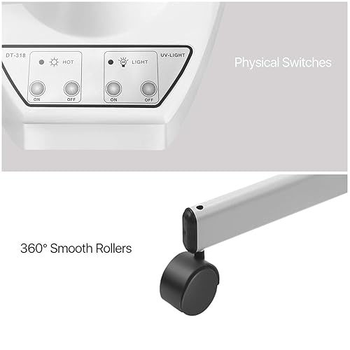 Miniatura 5 de Flexzion Máquina de cuidado facial al vapor portátil profesional para spa sauna equipo de belleza soporte para acné senos vapor UV ozono