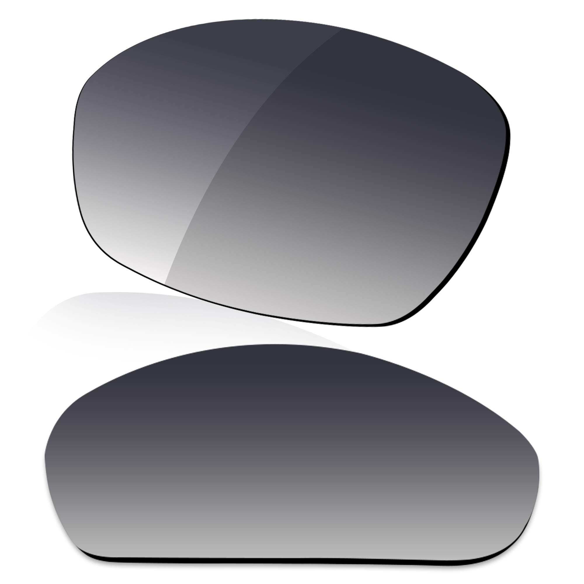 LenzReborn Polarized Lens Replacement for Oakley Monster Dog Sunglass - Gradient Grey - Polarized