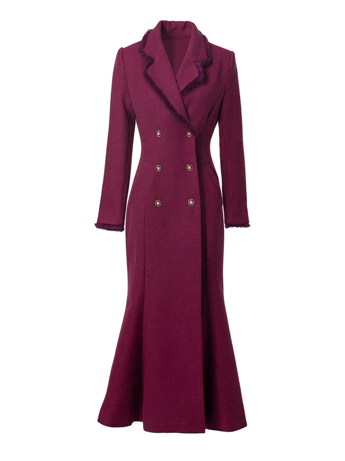 Women Elegant Office Overcoat Double Breasted Long Sleeve Trench Coat Autumn Winter Jacket