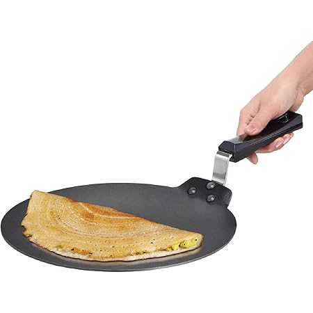 FUTURA DT-30 Dosa Tava Nonstick indian, 12-inch, Black
